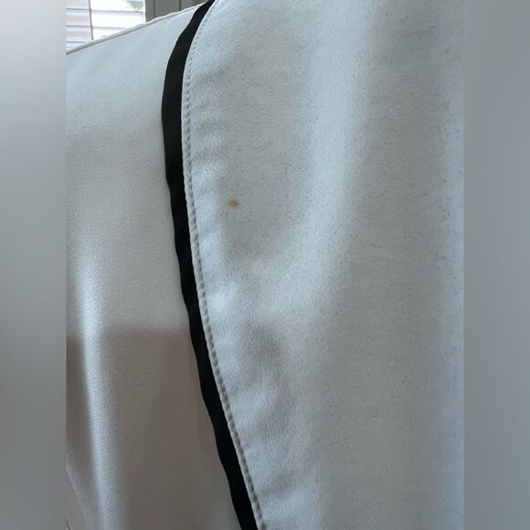 Kate Spade Satin Bridal Robe White Black Trim “Mrs.” Embroidered Belted M - Picture 4 of 10